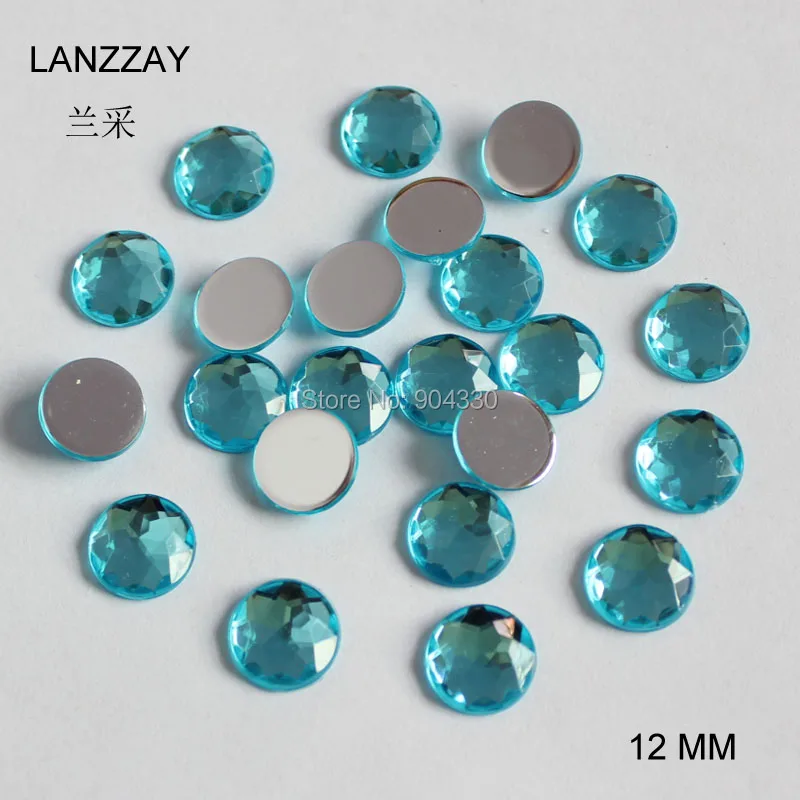 LANZZAY 200 шт. смешивания цветов 12 мм круглый горный хрусталь треугольные граненые