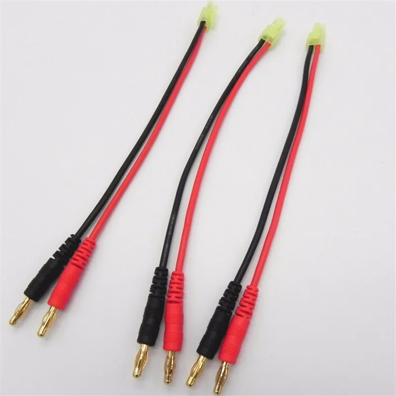 100 шт./лот Mini Tamiya Plug к 4 0 зарядному кабелю типа банан с 14AWG высокотемпературный