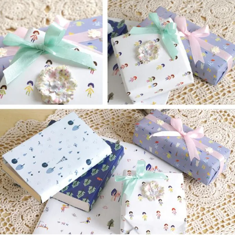 24 шт./лот смешанный узор сделай сам Подарочная книга оберточная бумага для