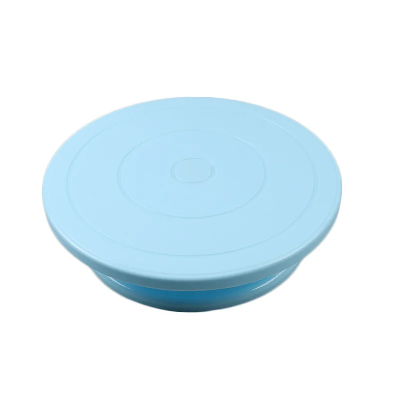 blue 1pcs 4 цвета 1" вращающаяся пластина для украшения торта поворотный стол для кухни демонстрационная подставка для торта поворотная пластина декоративная подставка белый - Цвет: blue 1pcs