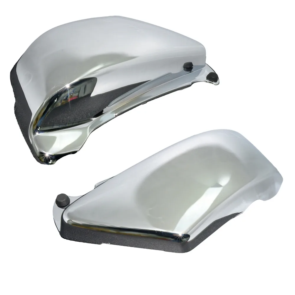 Хром левый и правый ABS пластик мотоцикла обтекатель батареи Боковые