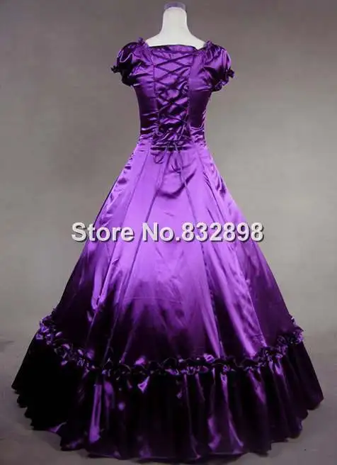 Привлекательное фиолетовое и черное викторианское платье для продажи | Женская
