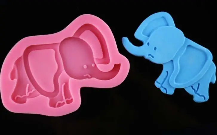 elephant Инструменты для торта Милая корова слон лошадь Жираф силиконовая форма для украшения кексов Gumpaste помадка инструмент плесень - Цвет: elephant