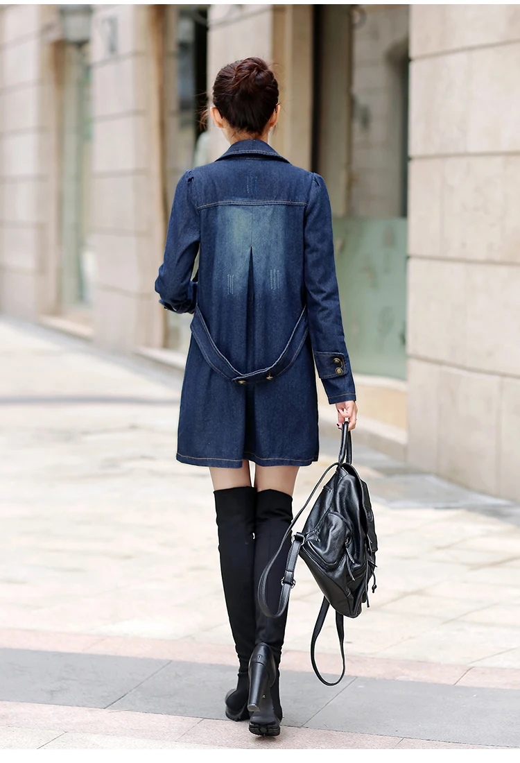 Модная двубортная джинсовая куртка RLYAEIZ для женщин весна 2017 джинсовые куртки