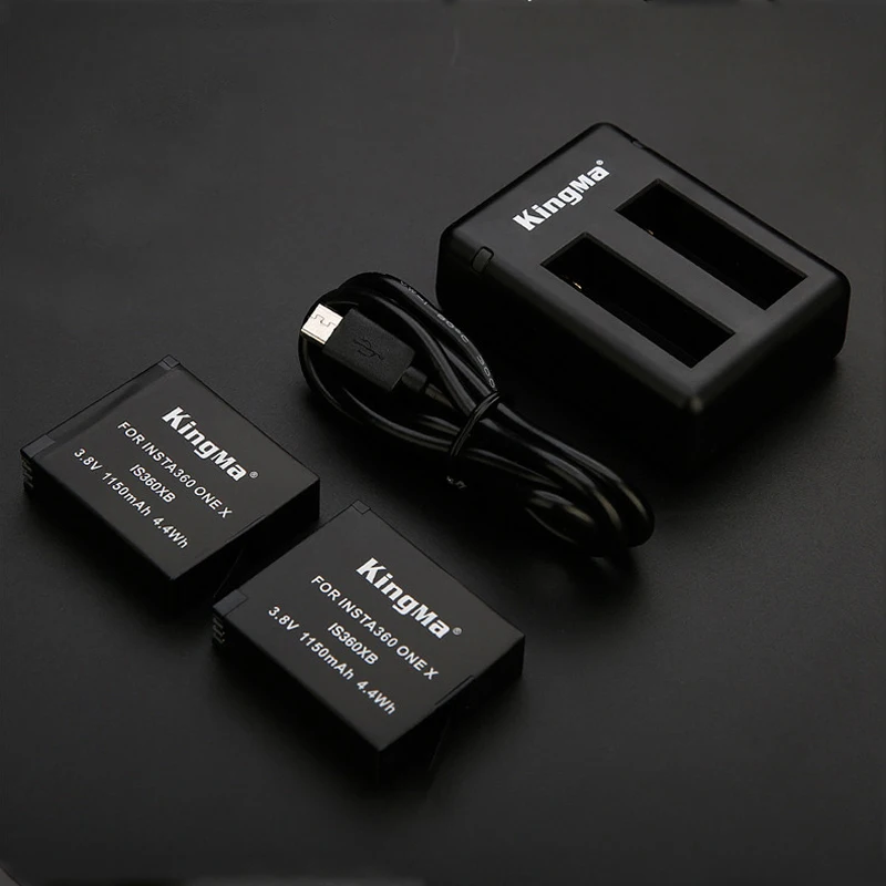 Для Insta 360 One X Dual Slot Led зарядное устройство+ 2 шт 1150mAh Сменный аккумулятор для Insta360 One X 360 аксессуары для зарядки камеры