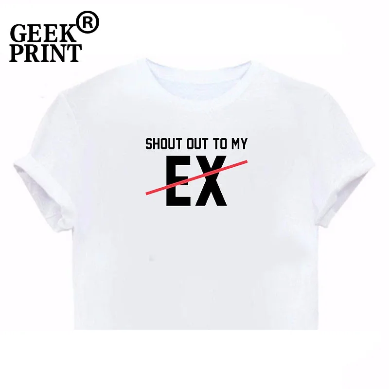 Женские топы SHOUT TO MY EX Little Mix X Factor футболка со слоганом для девушек Женский Веер