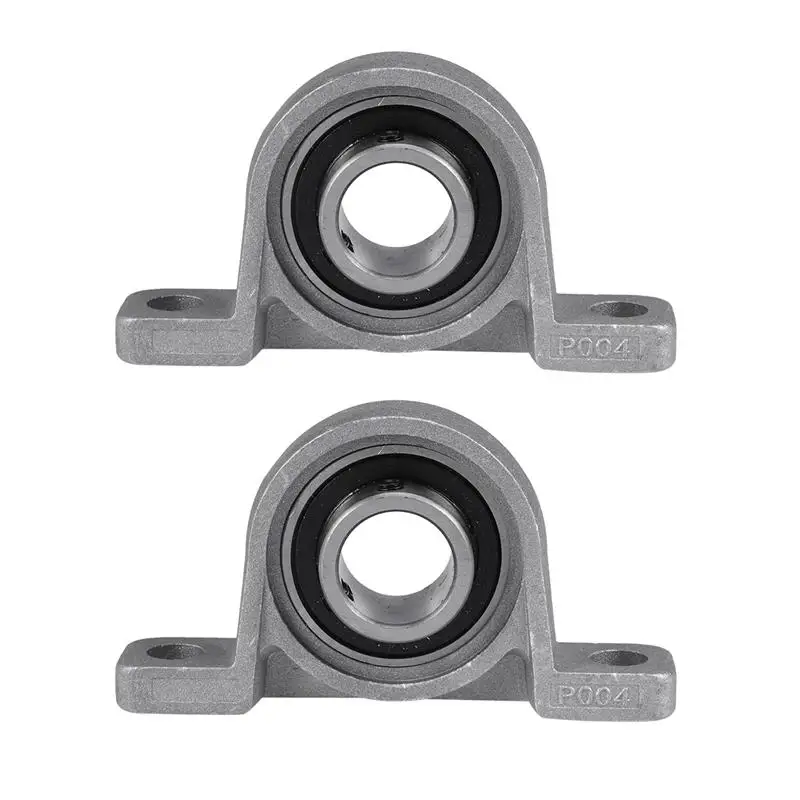 Vertical Seat Belt Bearing Pillow Block Flange 20mm Inner Diameter KP004 Zinc Alloy (Silver) | Bicycle Bearings