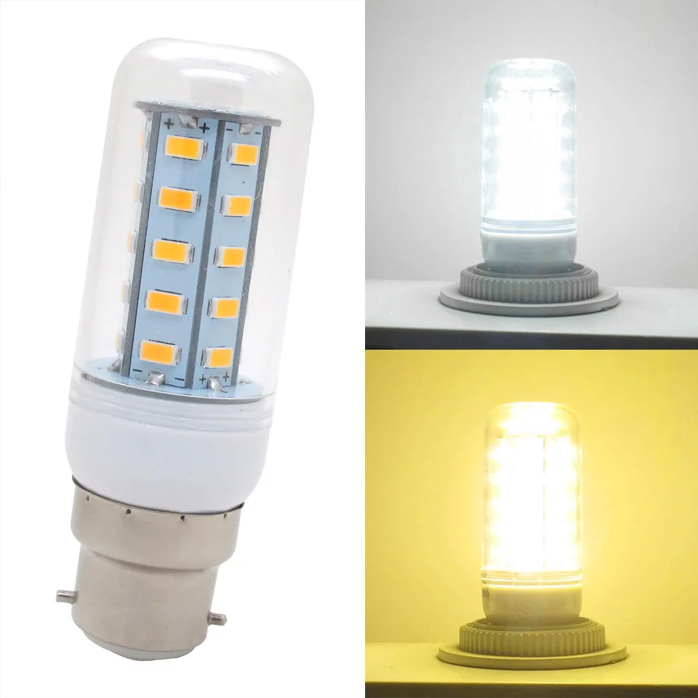 SMD 5730 B22 СВЕТОДИОДНАЯ лампа 24 36 48 56 69 72 светодиодов 7 Вт 10 12 15 18 20 переменного тока 200