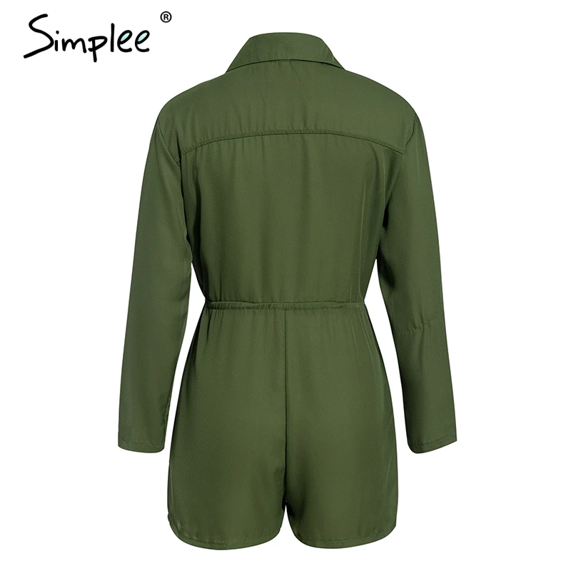 Женский однотонный шифоновый комбинезон Simplee женский с эластичным поясом