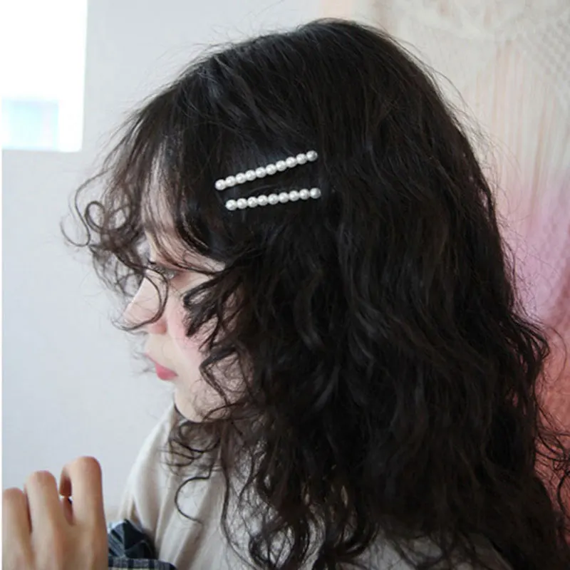 

Fashion Sweet Imitiation Pearl Minimalist Hair Clip Hair Accessories Hairpin Barrettes Women Girls Hairgrip Headdress Ornaments