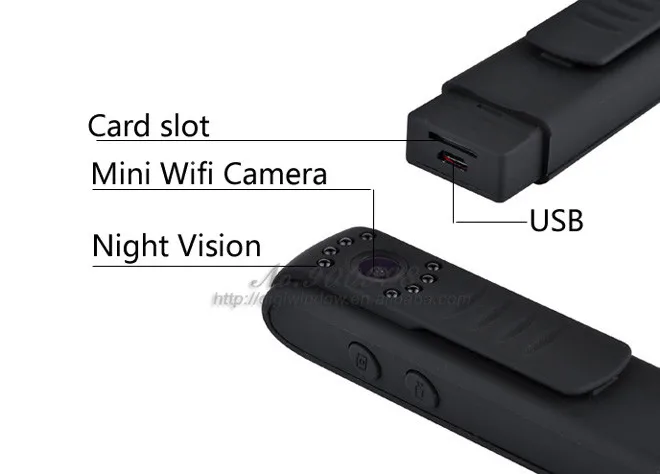 Беспроводной мини WiFi камера ИК ночного видения Full HD 1080 p тело портативные