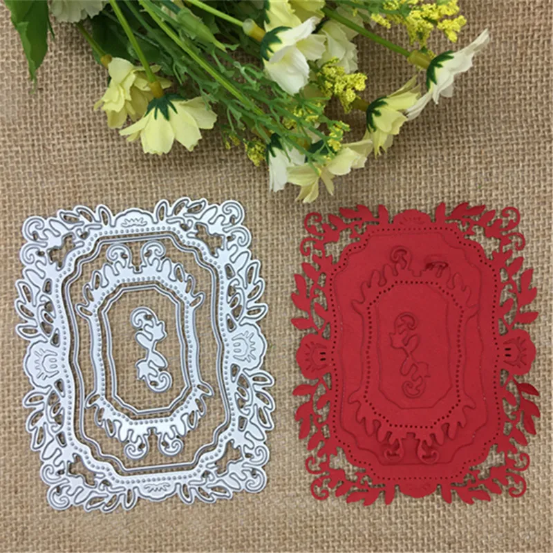 Набор цветочных рамок металлические Вырубные штампы фотоальбом карточки бумага