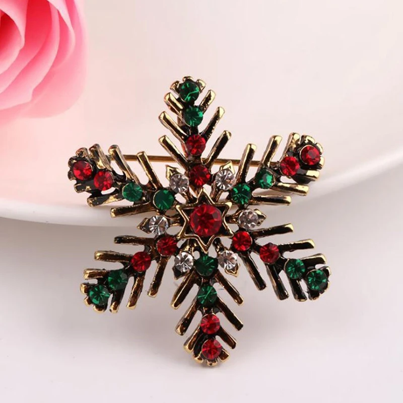 1X Elegant Snowflake Brooch Christmas Wedding Bridal Pin Rhinestone Crystal Pins Corsage Bouquet Decor | Украшения и аксессуары