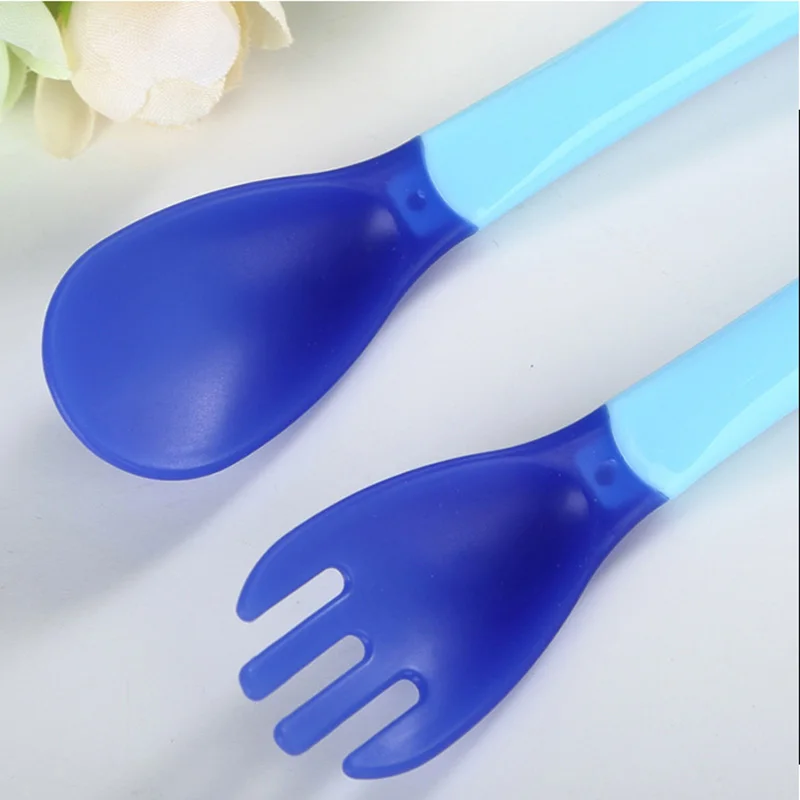 2 шт. детская силиконовая ложка с датчиком температуры детские столовые приборы