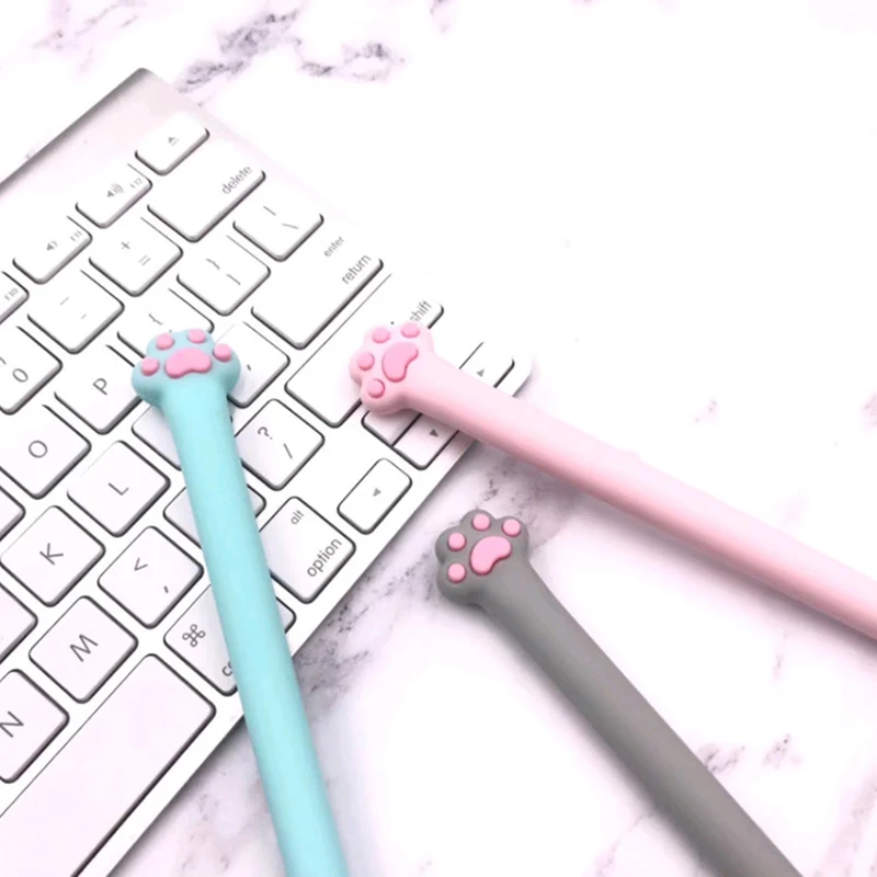 1 шт. милые кошачьи когти ручки Kawaii нейтральные ручки 0,5 мм креативные гелевые ручки для детей Подарки для девочек школьные офисные принадлежности корейские канцелярские принадлежности