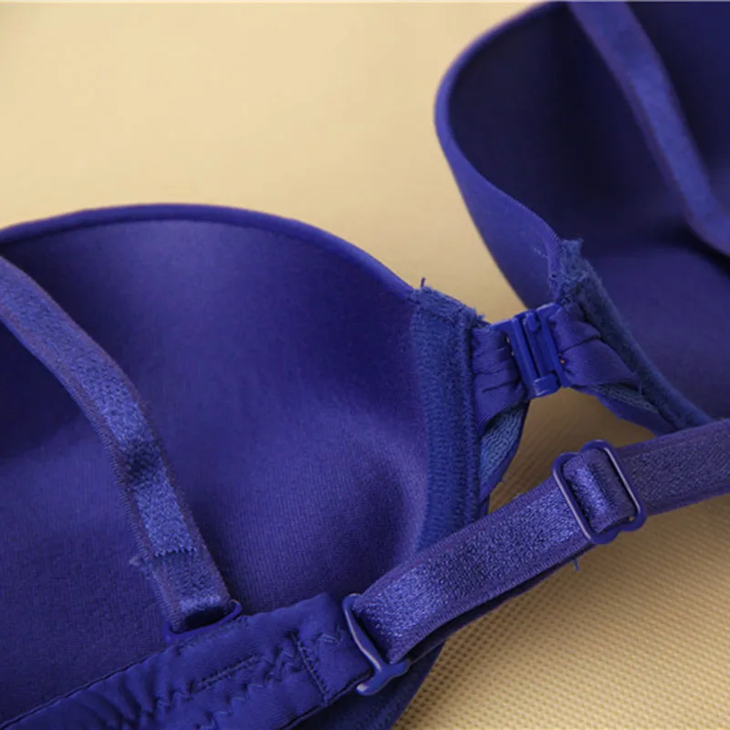 Женский бесшовный бюстгальтер пуш ап красный с застежкой спереди нижнее