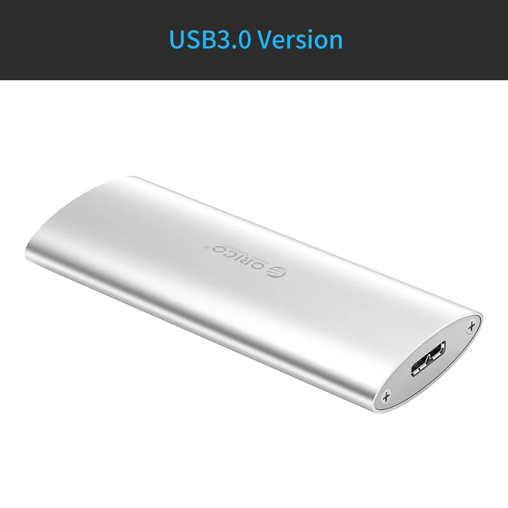 ORICO M.2 B-Key SSD чехол из алюминия M.2 для type-C/USB3.0 SSD Корпус Карта конвертер адаптер внешний HDD коробка для Windows Linux - Цвет: M2D-U3-SV