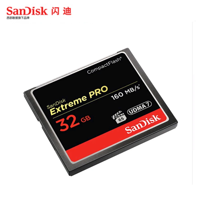 Карта памяти Sandisk Extreme Pro CF объемом 64 ГБ 32 16 128 компактная флэш карта до 160 МБ/с.