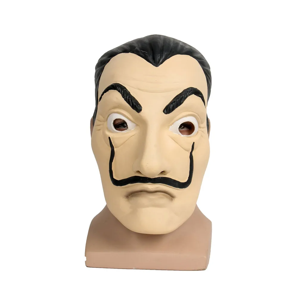 La Casa De Papel маска Salvador Dali маска для лица Маска Тушь для ресниц de Dali Money Heist Хэллоуин Реалистичный фильм реквизит маска для бороды