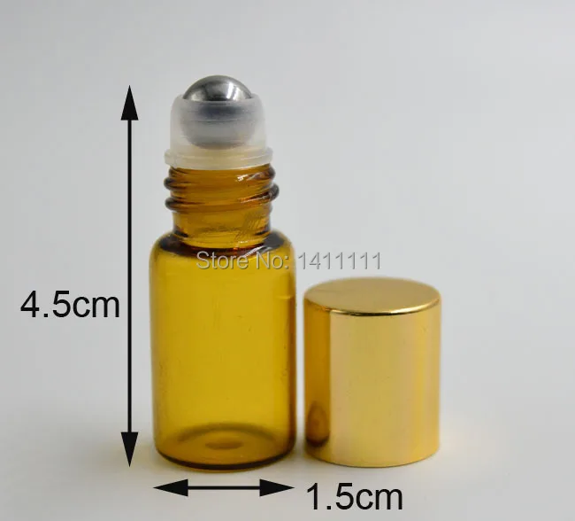 300 шт. 3 мл дневной коричневый мини рулон стеклянной бутылки с ароматом эфирного