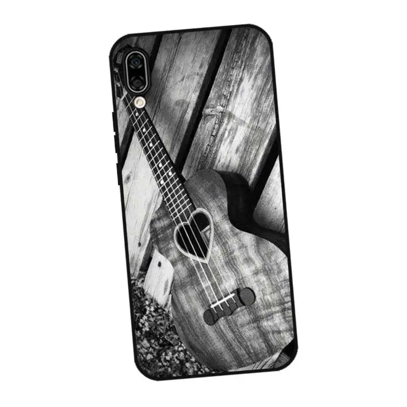 P076 Guitar Black Silicone Case Cover For Huawei Honor 8C 8X 9 10 20i V10 V20 Note10 Max Lite Magic2 |