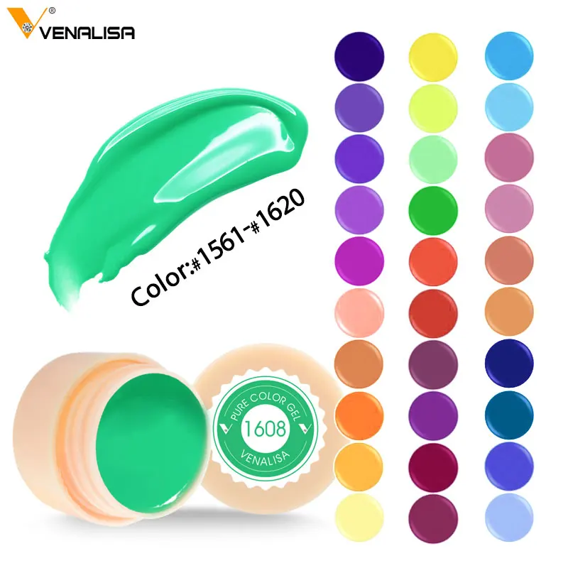 Фабрика canni питания Venalisa дизайн ногтей 2 в 1 УФ/светодио дный led Soak Off 141 цвета 5 мл