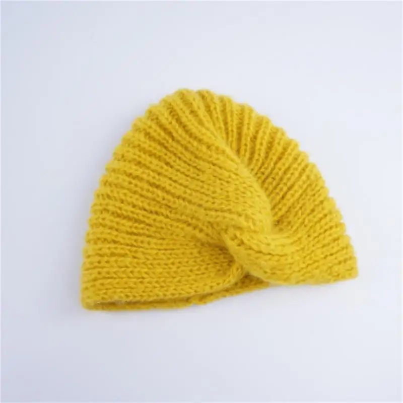 Модная осенне-зимняя женская теплая мешковатая шерстяная шапка однотонная