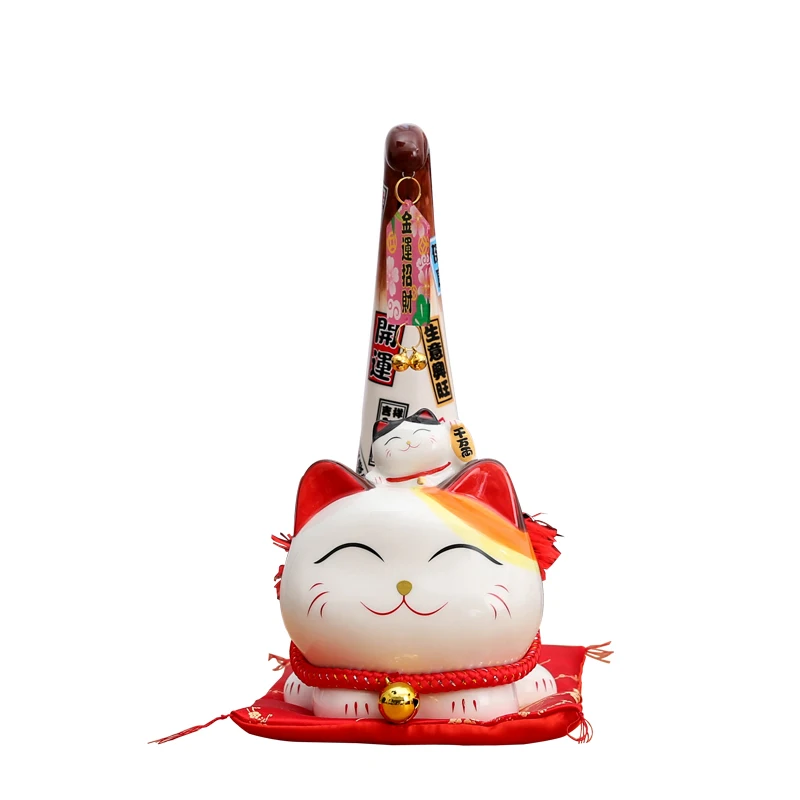 1 шт. японский Стиль манэки-нэко \ керамика Lucky Cat мультфильм кошка с длинным