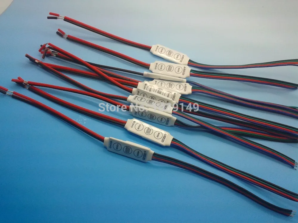Фото Мини-светодиодный контроллер RGB постоянного тока 12 В для 3528 5050 световых лент RGB, ручное управление переключателем 19 динамических режимов, 20 статических цветов 3*4A №3