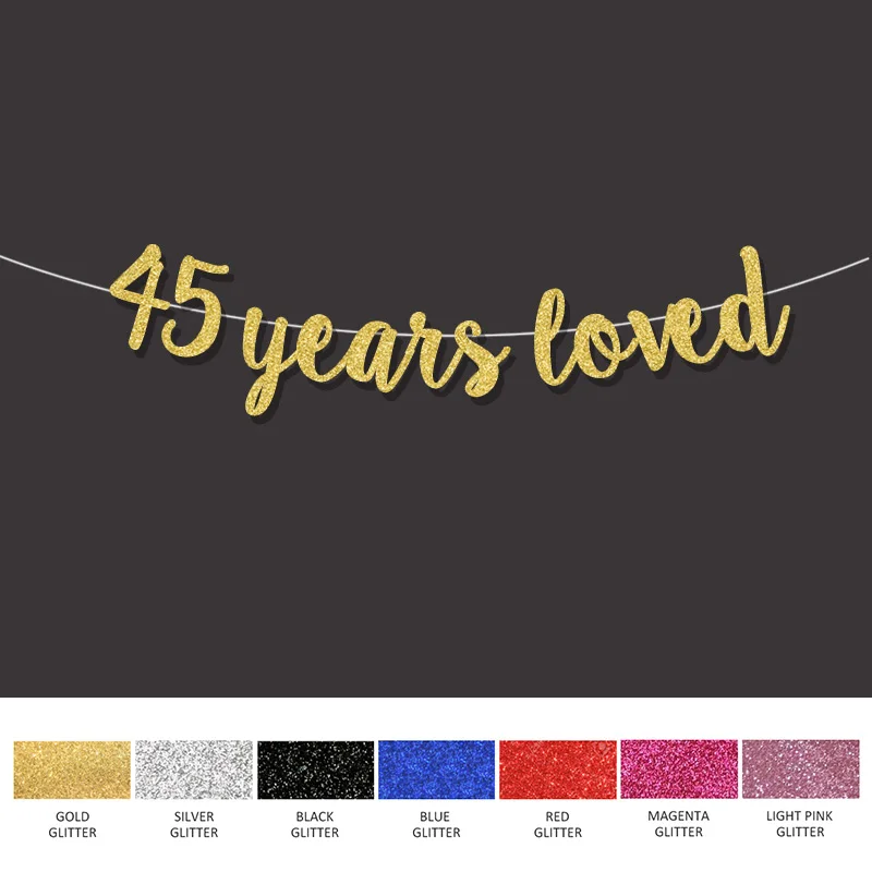 Баннер на 45-летний день рождения украшение для золота декор свадьбы юбилея