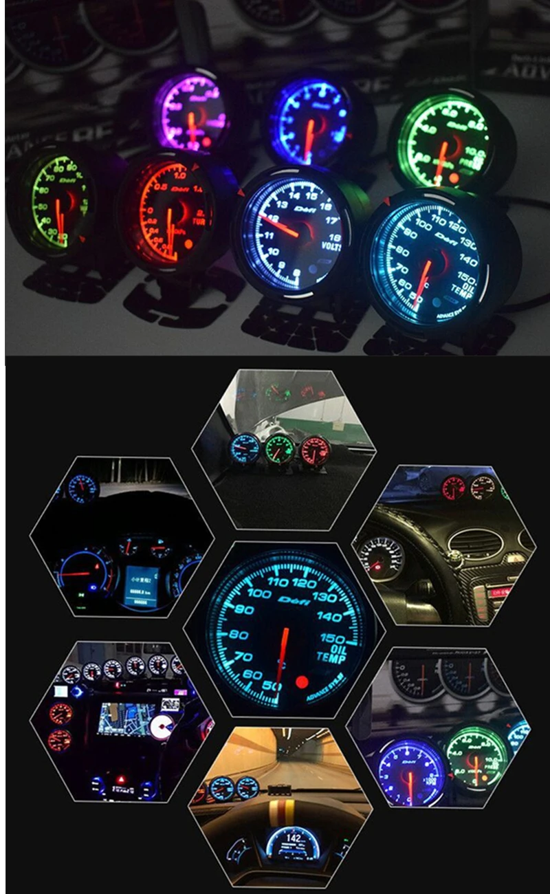Defi Boost датчик для honda City Civic 1999 2001 2005 2006 2008 ek accord 7 2008 Авто Boost указатель давления турбонаддува метр 60 мм