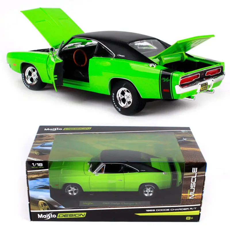 Maisto дизайн 1:18 1969 DODGE Charger R/T литая модель спортивного гоночного автомобиля Новый в