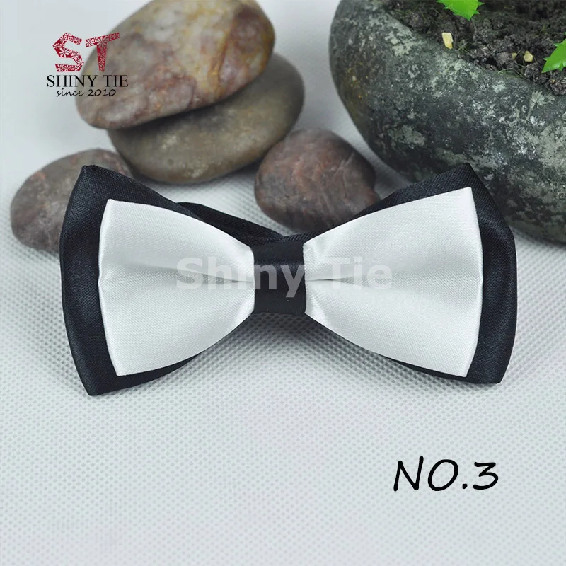 Классический Детский галстук-бабочка формальный цветной милый двухслойный