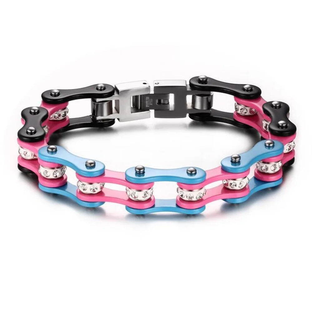 10 мм Модные мужские и женские золотые байкерские браслеты ювелирные изделия