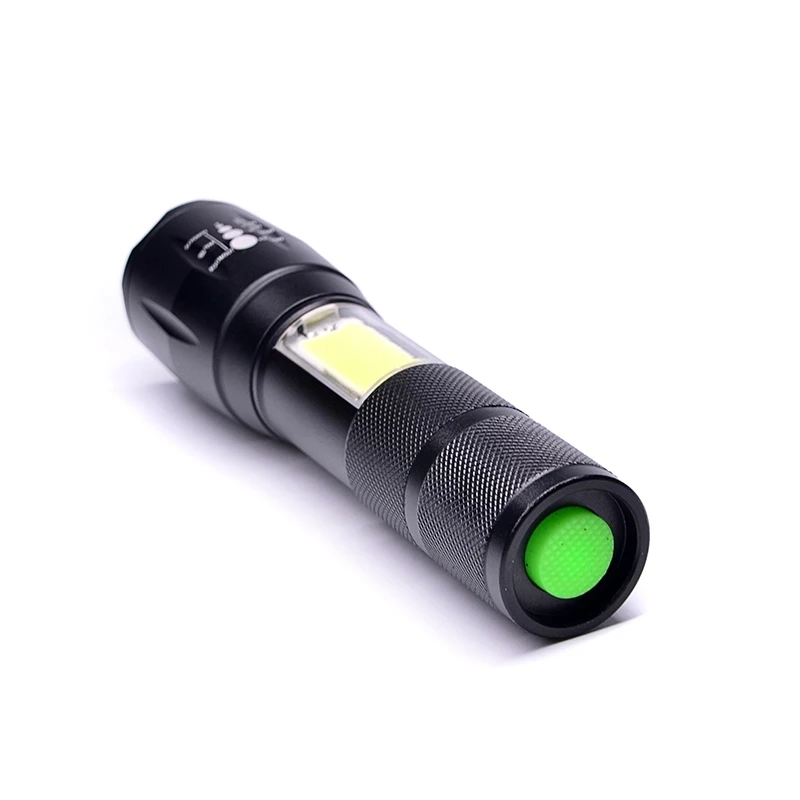 LED Flashlight Side COB Lamp Design T6 8000 Lumens Zoomable Torch 4 Light Modes by 18650 Battery | Flashlights &amp Torches