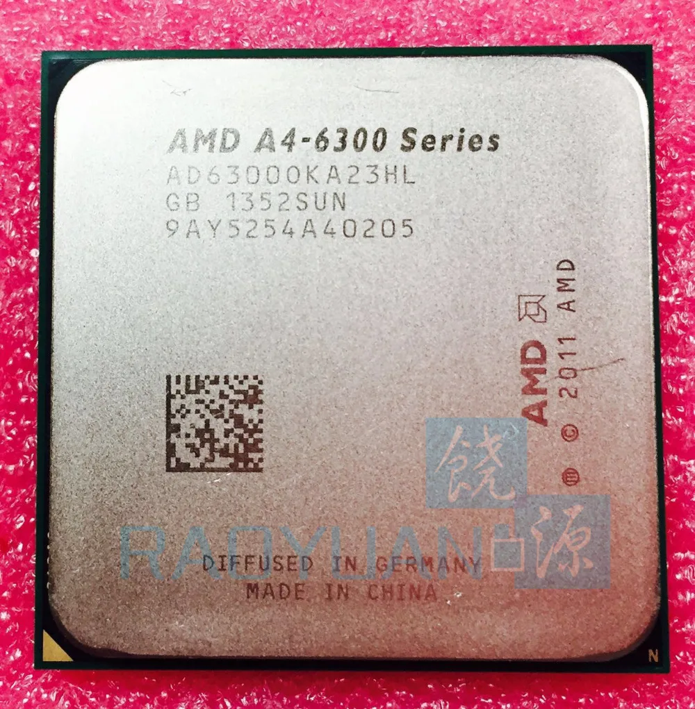 AMD A4 Series 6300K 6300B 3 7 ГГц 65 Вт двухъядерный Процессор процессор AD6300OKA23HL AD630BOKA23HL гнездо