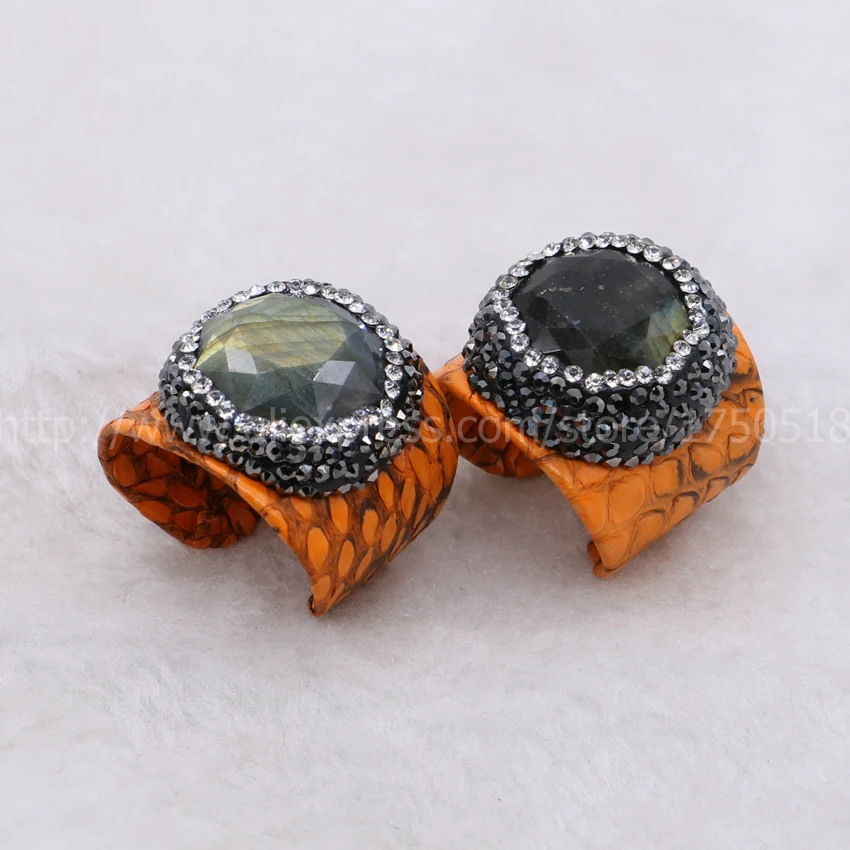 Кольцо с граненым камнем женское регулируемое кольцо друзой из натурального