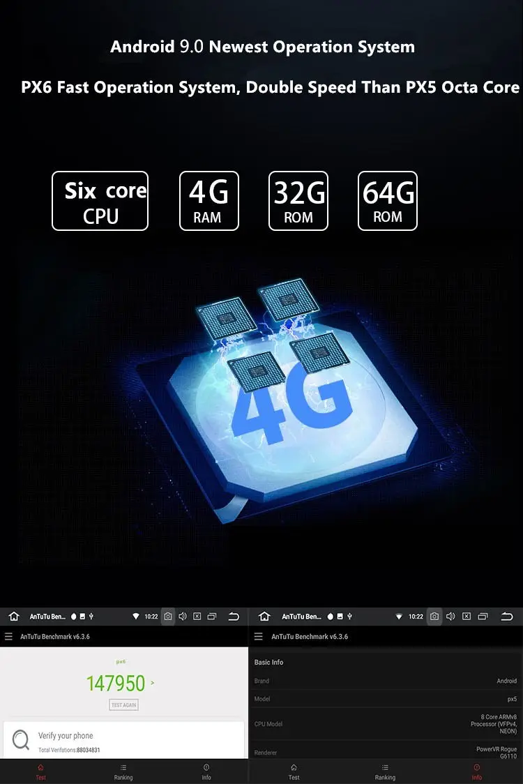 10,1 дюймов Android 8,1 шесть ядер PX6 автомобильный мультимедийный плеер gps навигация для MG ZS видео Bluetooth Wifi