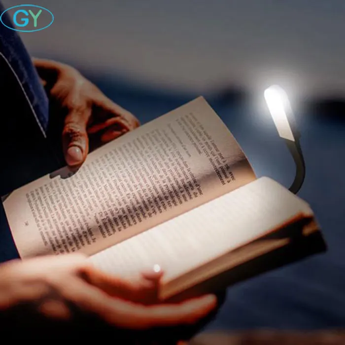 Мини Портативный светодиодный книжный светильник, светильник с зажимом, usb перезаряжаемая Светодиодная лампа для чтения, светильник для чтения с сенсорным затемнением, для путешествий, кемпинга, улицы