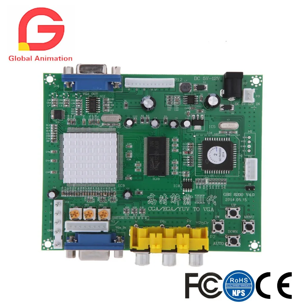Подлинный 1 канальный релейный модуль GBS8200 плата CGA / EGA YUV RGB к VGA аркадный