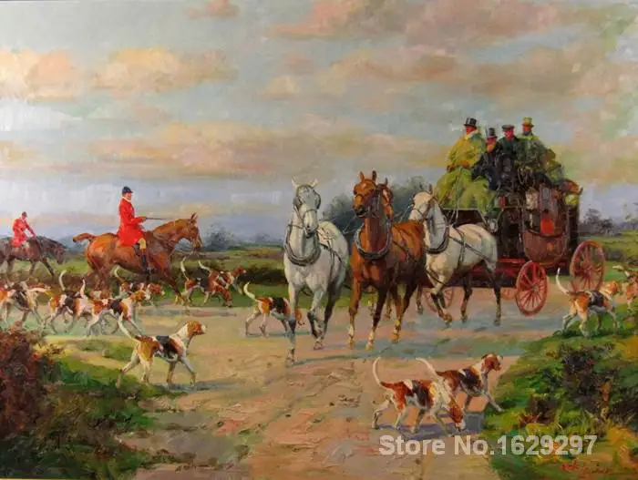 Koop Wall Art Paard Schilderijen Vos Hunt En Dier Heywood Hardy Hoge Kwaliteit Handgeschilderde Landschappen Honden Foto Voor Kantoor Decor