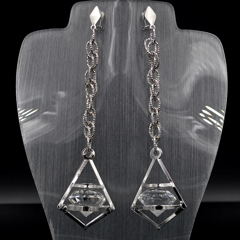 Sunny Jewelry, модное ювелирное изделие, длинные висячие серьги для женщин, высокое качество, циркониевые шипы, вечерние, свадебные, повседневные, подарок