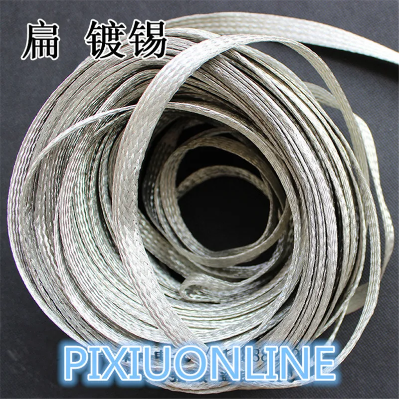 

1PCS/lot YT1545B Tinned Copper Braided Strap 16mm2 Copper Band Copper Strip Copper wire Length 1 Meter Free Shipping DIY