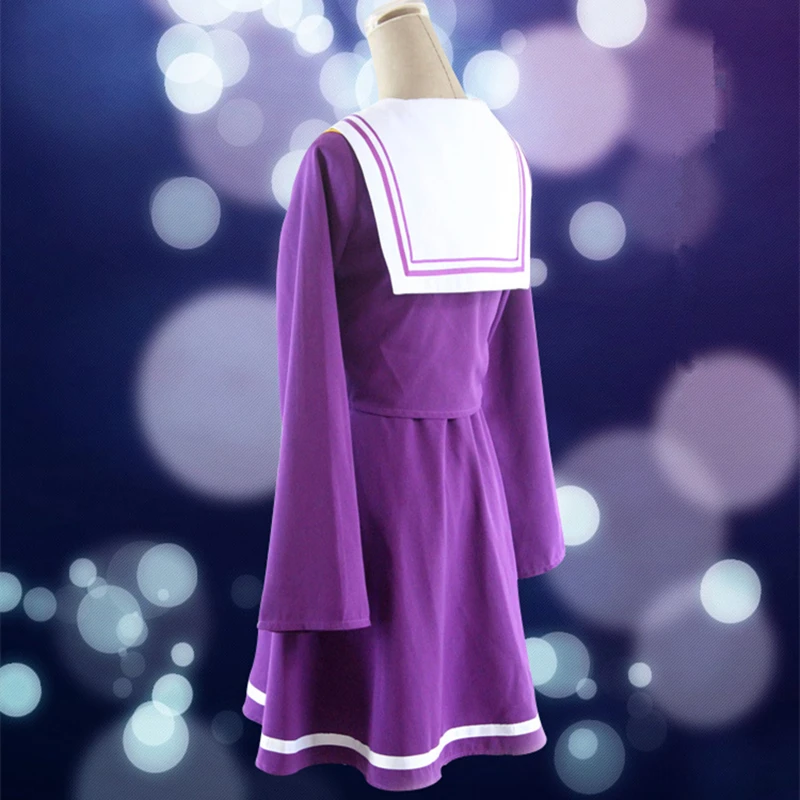 No Game Life Shiro embolement Heroine костюмы моряка Фиолетовый Синий наборы для косплея tops+ юбка +