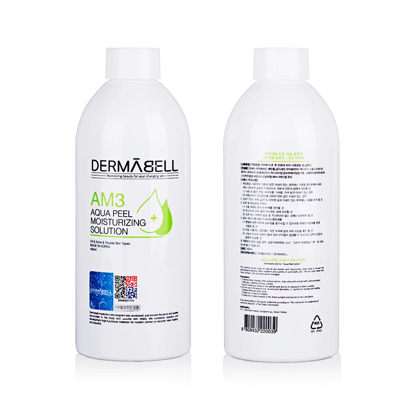 

DERMABELL Aqua Peeling Solution AA1 AB2 AM3 400ml Per Bottle Aqua Facial Serum Hydra Facial Serum For Normal Skin