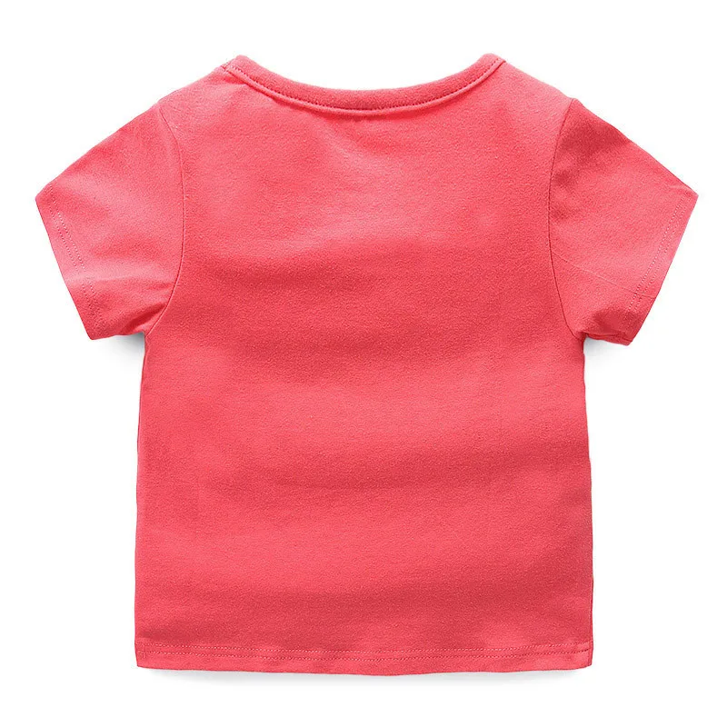 Jumpingbaby 2021 футболка для девочек топы Детская с вышивкой в виде животных одежда