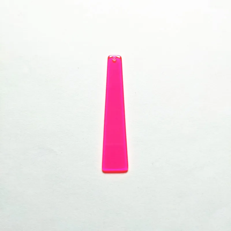 hot pink Новое поступление! 55x12 мм 100 шт Акриловые Неоновые Подвески трапециевидной формы для сережек/сережек аксессуары/детали для серег DIY - Цвет: hot pink