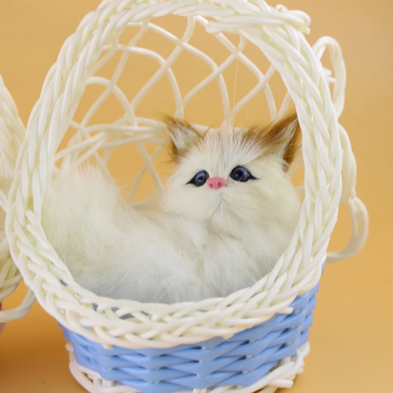 Имитирующая Реалистичная кошечка подарок на день рождения подвесная корзина с