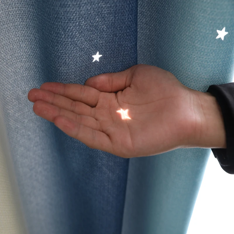 Double-Layer Hollow Out Star Thermal Insulated Blackout Curtains for Living Room Bedroom Shading Window Curtain Blinds Stitched | Дом и сад