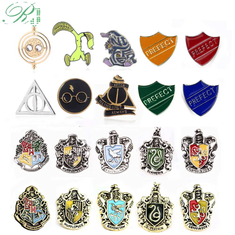 RJ hp булавки броши Хогвартс Horcruxes Дары смерти булавка Occamy Bowtruckle Niffler для леди ребенок ювелирные изделия подарок